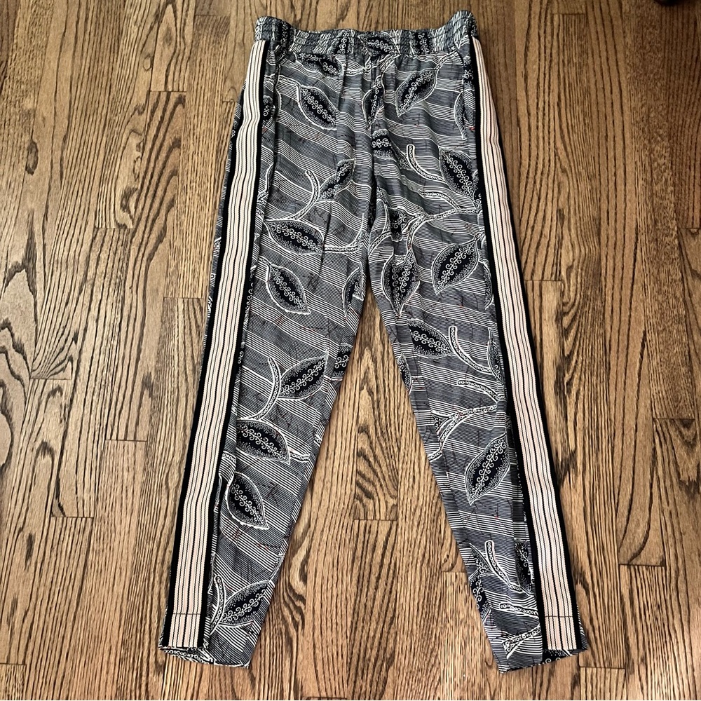Anthropologie Hei Hei Lourinha leaf jogger pants track stripe small